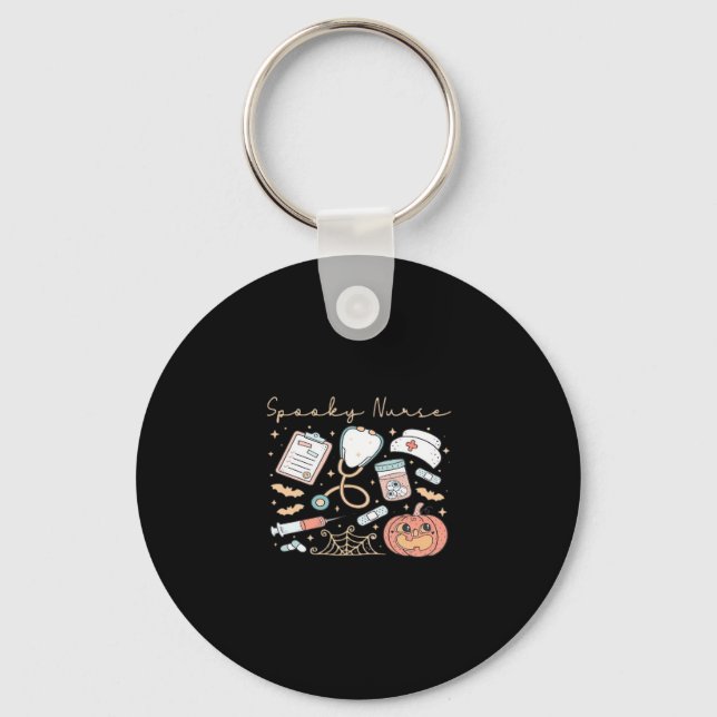 Spooky Nurse Life Oversized T-Shirt Key Ring (Front)
