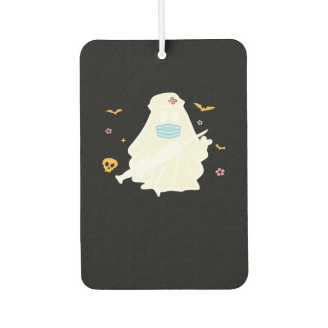 Spooky Nurse Practitioner Cute Halloween Oversized Car Air Freshener (Front)