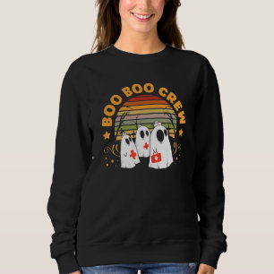 Spooky Nursing Boo Boo Crew Nurse Halloween Nurse Sweatshirt