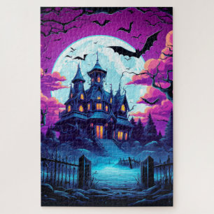 Spooky Old Haunted House Halloween Jigsaw Puzzle