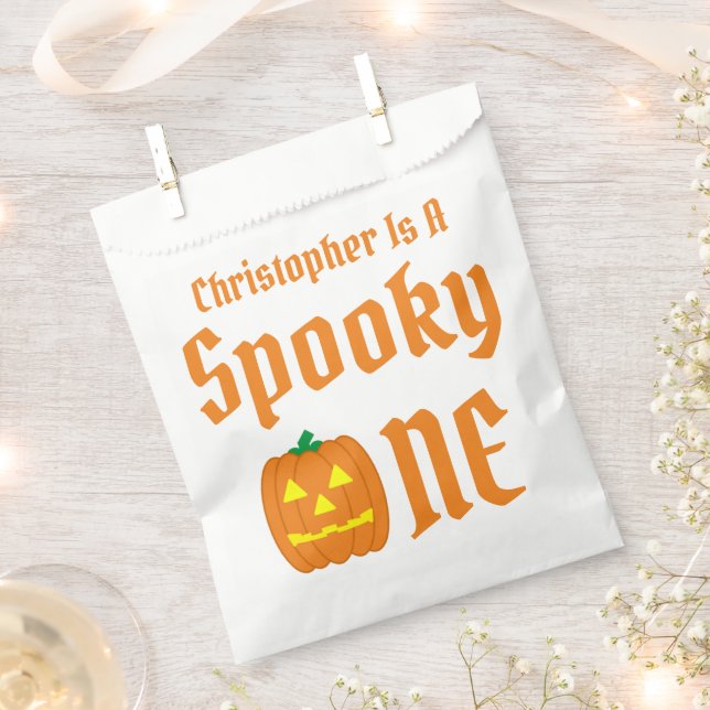 Spooky One 1st Birthday Favour Bag (Clipped)
