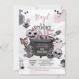 Spooky One 1st Birthday Halloween Invitation