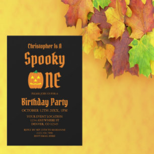 Spooky One 1st Birthday Invitation