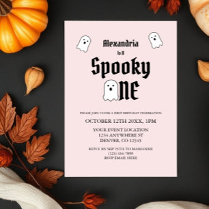 Spooky One 1st Birthday Invitation