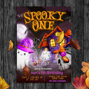 Spooky One - 1st Birthday Invitation