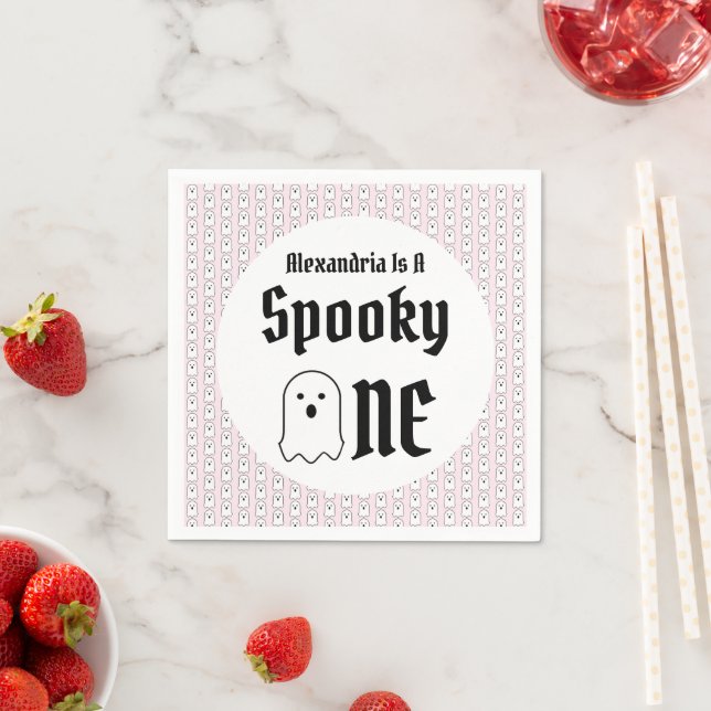 Spooky One 1st Birthday Napkin (Insitu)