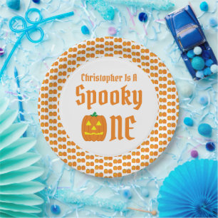 Spooky One 1st Birthday Paper Plate