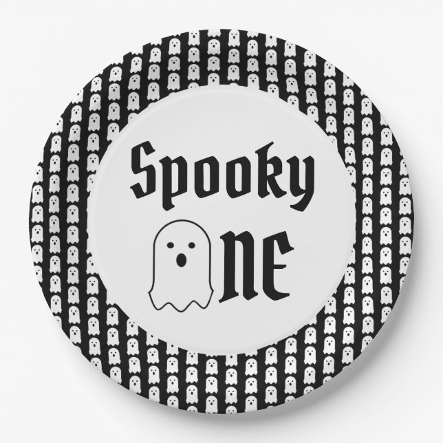 Spooky One 1st Birthday Paper Plate (Front)