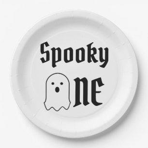 Spooky One 1st Birthday Paper Plate