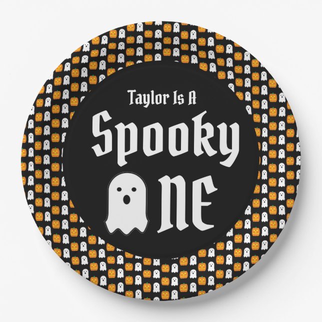 Spooky One 1st Birthday Paper Plate (Front)
