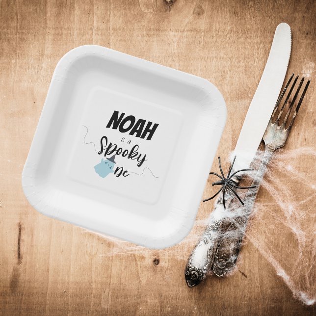 Spooky One | 1st Birthday Plates | Minimal Blue (Creator Uploaded)