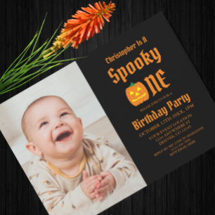 Spooky One 1st Birthday Postcard