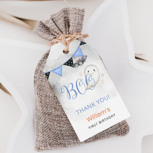 Spooky One Boy's First Birthday Favour Gift Tags