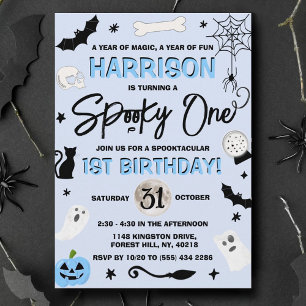 Spooky One! Boys Halloween 1st Birthday Invitation