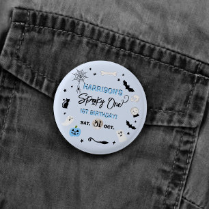 Spooky One! Boys Halloween 1st Birthday Party 3 Cm Round Badge