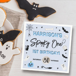 Spooky One! Boys Halloween 1st Birthday Party Napkin