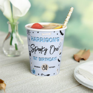Spooky One! Boys Halloween 1st Birthday Party Paper Cups