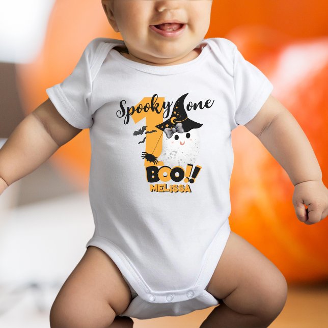 Spooky One Cute First Halloween Birthday  Baby Bodysuit (Creator Uploaded)