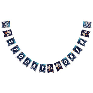 Spooky one cute Halloween Birthday  Bunting