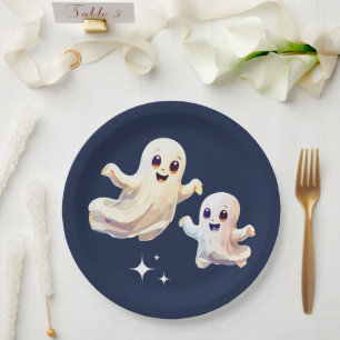 Spooky one cute Halloween Birthday Paper Plate