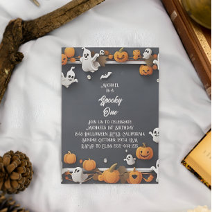 Spooky One Cute Halloween First Birthday Invitation