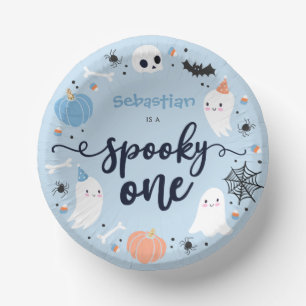 Spooky One Cute Halloween Ghost 1st Birthday Decor Paper Plate