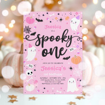 Spooky One Cute Halloween Ghost 1st Birthday Party