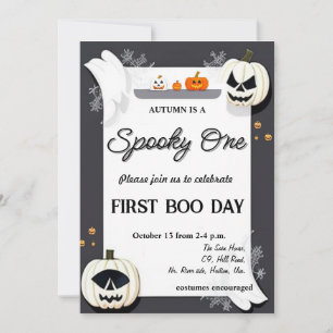 spooky one first birthday invitation