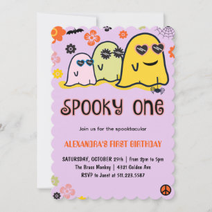 Spooky one First Birthday Invitation