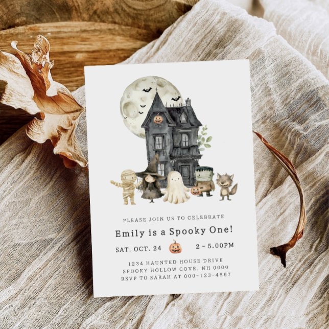 Spooky One First Birthday Invitation (Creator Uploaded)