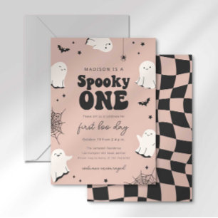 Spooky One First Birthday Invitation First Boo Day