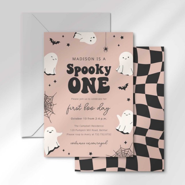 Spooky One First Birthday Invitation First Boo Day (Creator Uploaded)