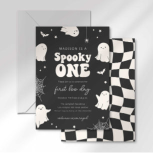 Spooky One First Birthday Invitation First Boo Day