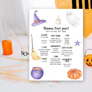Spooky One First Birthday Milestone Birthday Poster