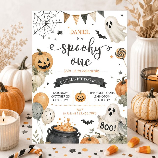 Spooky One First Birthday Party  Invitation (Creator Uploaded)