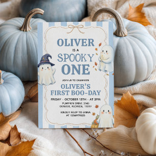 Spooky One First Boo Day Cute Ghosts Invite