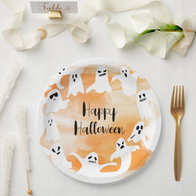 Spooky One First Halloween Birthday Party Paper Plate (Wedding)