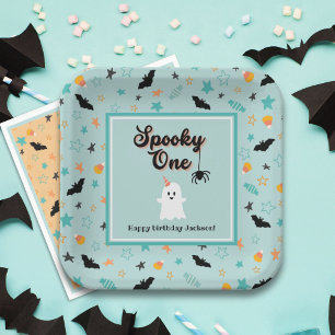 Spooky One Gender Neutral Halloween 2nd Birthday Paper Plate