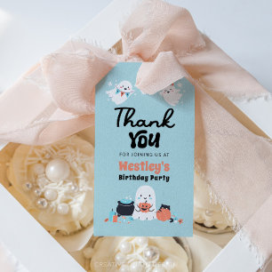 Spooky One Ghost Boy 1st Birthday Party Favor Tag