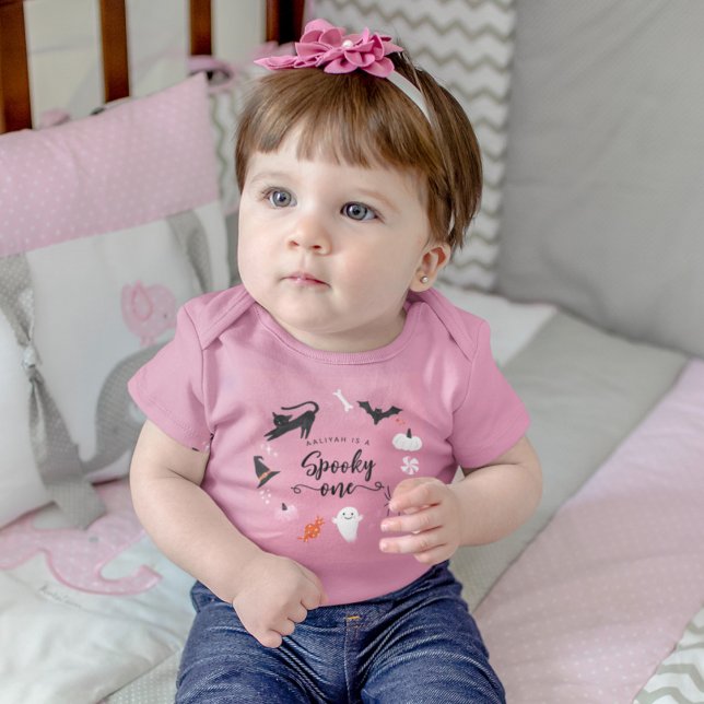 Spooky One Girl Birthday Party Toddler T-Shirt (Creator Uploaded)