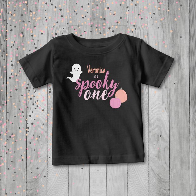 Spooky One Girl's First Birthday Baby T-Shirt (Spooky One Custom Birthday Shirt)