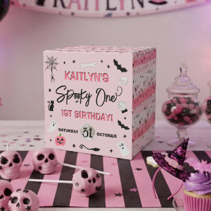 Spooky One! Girls Halloween 1st Birthday Party Favour Box