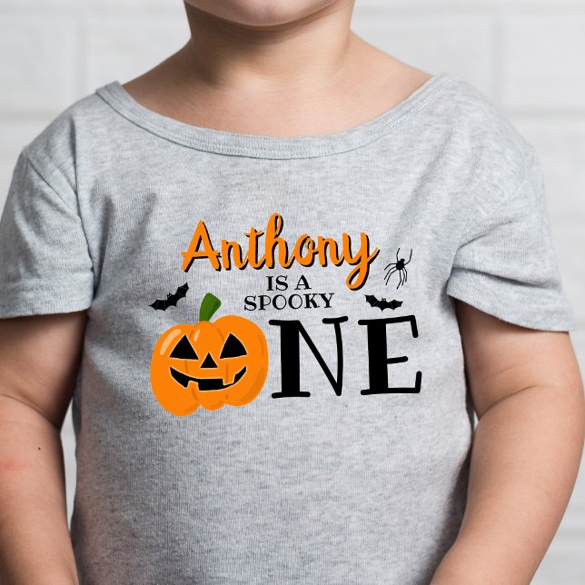 Spooky One Halloween 1st Birthday Baby T-Shirt (Creator Uploaded)