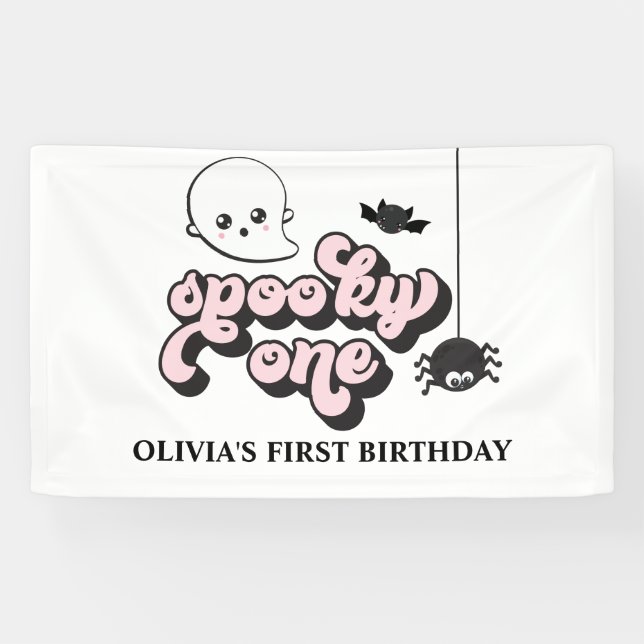 Spooky One Halloween 1st Birthday Banner (Horizontal)