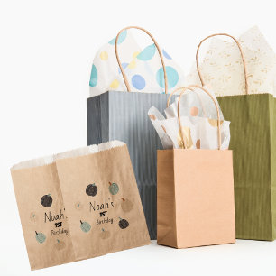 Spooky One Halloween 1st Birthday Blue Pumpkin Favour Bag