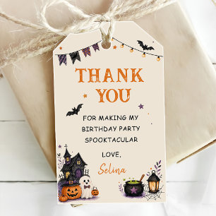 Spooky One Halloween 1st Birthday Girls Ghost Gift Tags