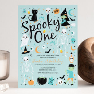 Spooky One Halloween 1st Birthday Invitation