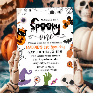 Spooky One Halloween 1st Birthday Invitation