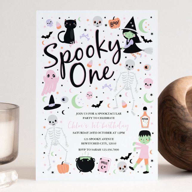 Spooky One Halloween 1st Birthday Invitation (Creator Uploaded)