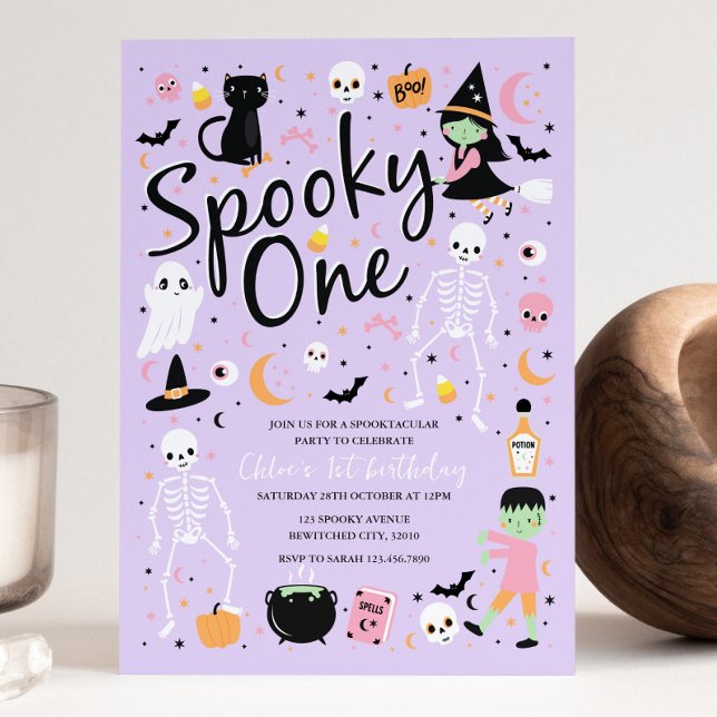 Spooky One Halloween 1st Birthday Invitation (Creator Uploaded)